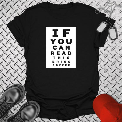 NavyHumor Everyday Tee S / Black Bring Coffee Eye Chart