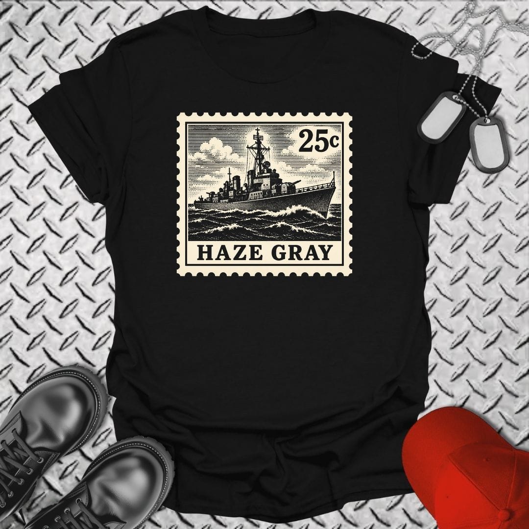 NavyHumor Everyday Tee S / Black Haze Gray Stamp