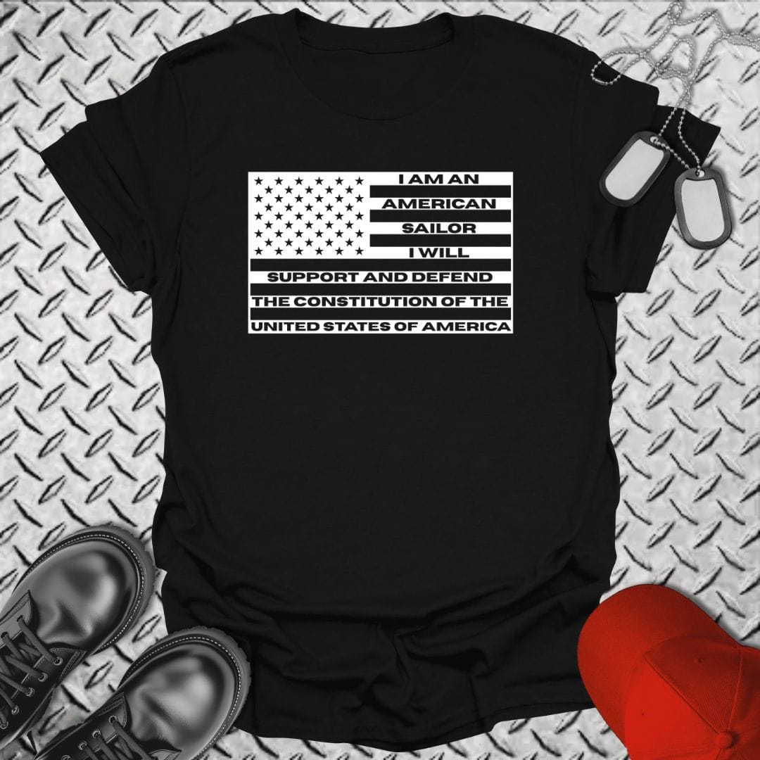 NavyHumor Everyday Tee S / Black Sailor's Creed Flag