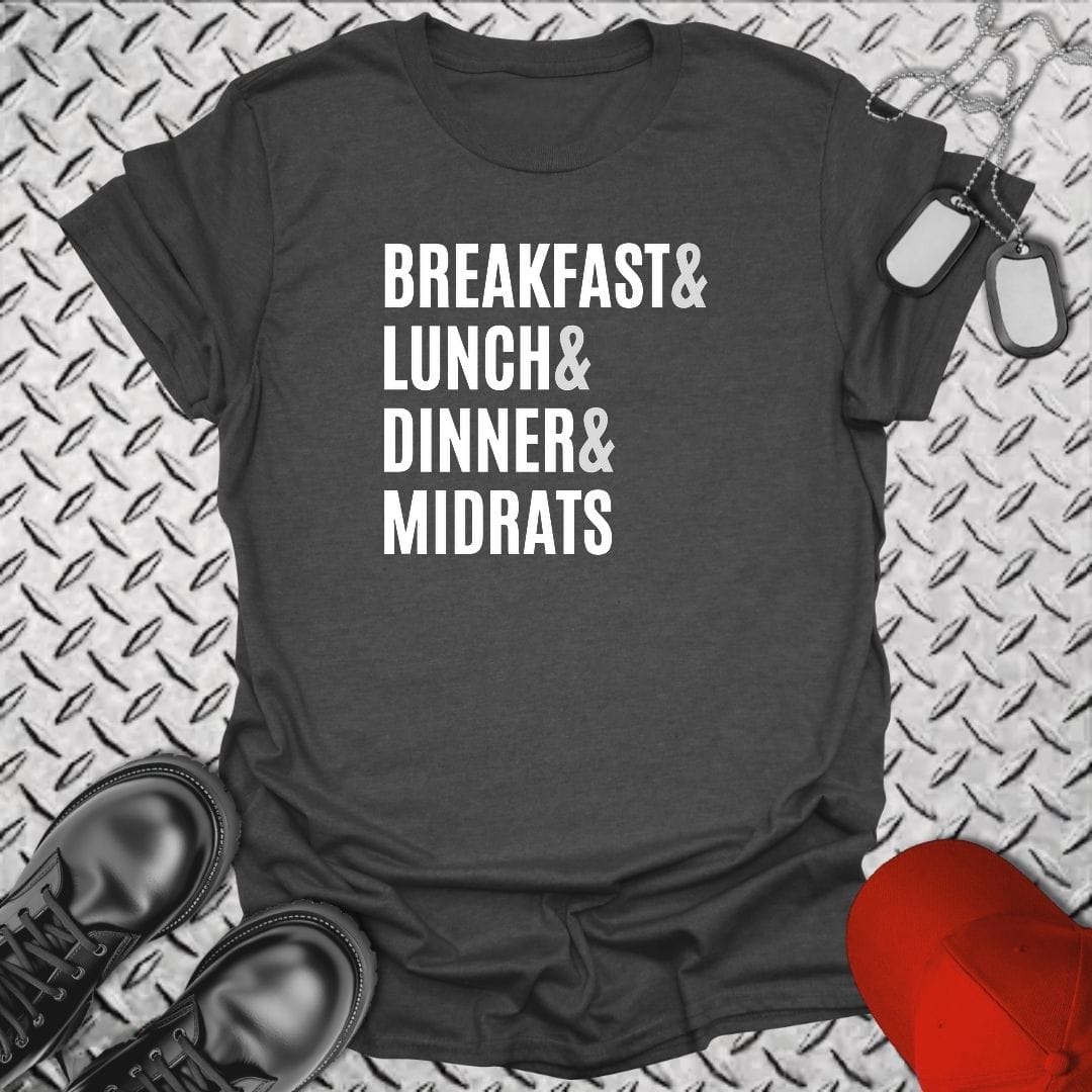 NavyHumor Everyday Tee S / Dark Heather Navy Meals
