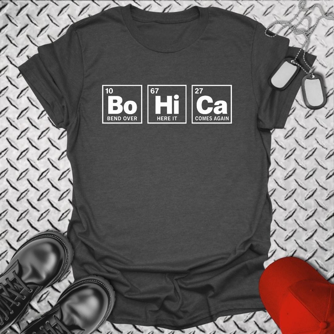 NavyHumor Everyday Tee S / Dark Heather Periodic BoHiCa