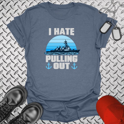 NavyHumor Everyday Tee S / Heather Indigo I Hate Pulling Out