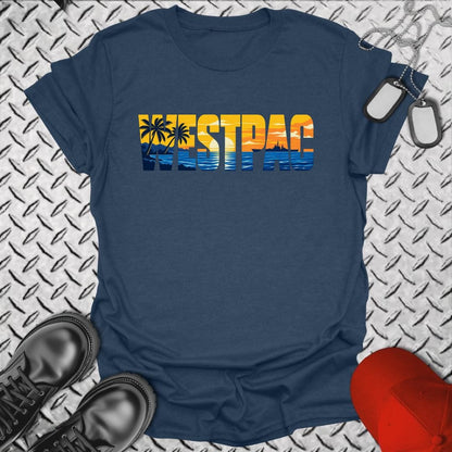 NavyHumor Everyday Tee S / Heather Navy WESTPAC Sunset