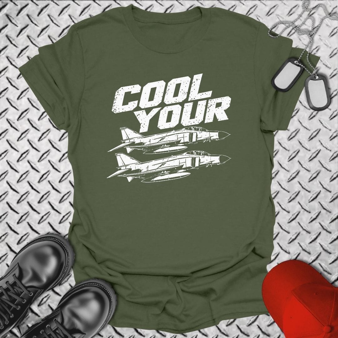 NavyHumor Everyday Tee S / Military Green Cool Your Jets