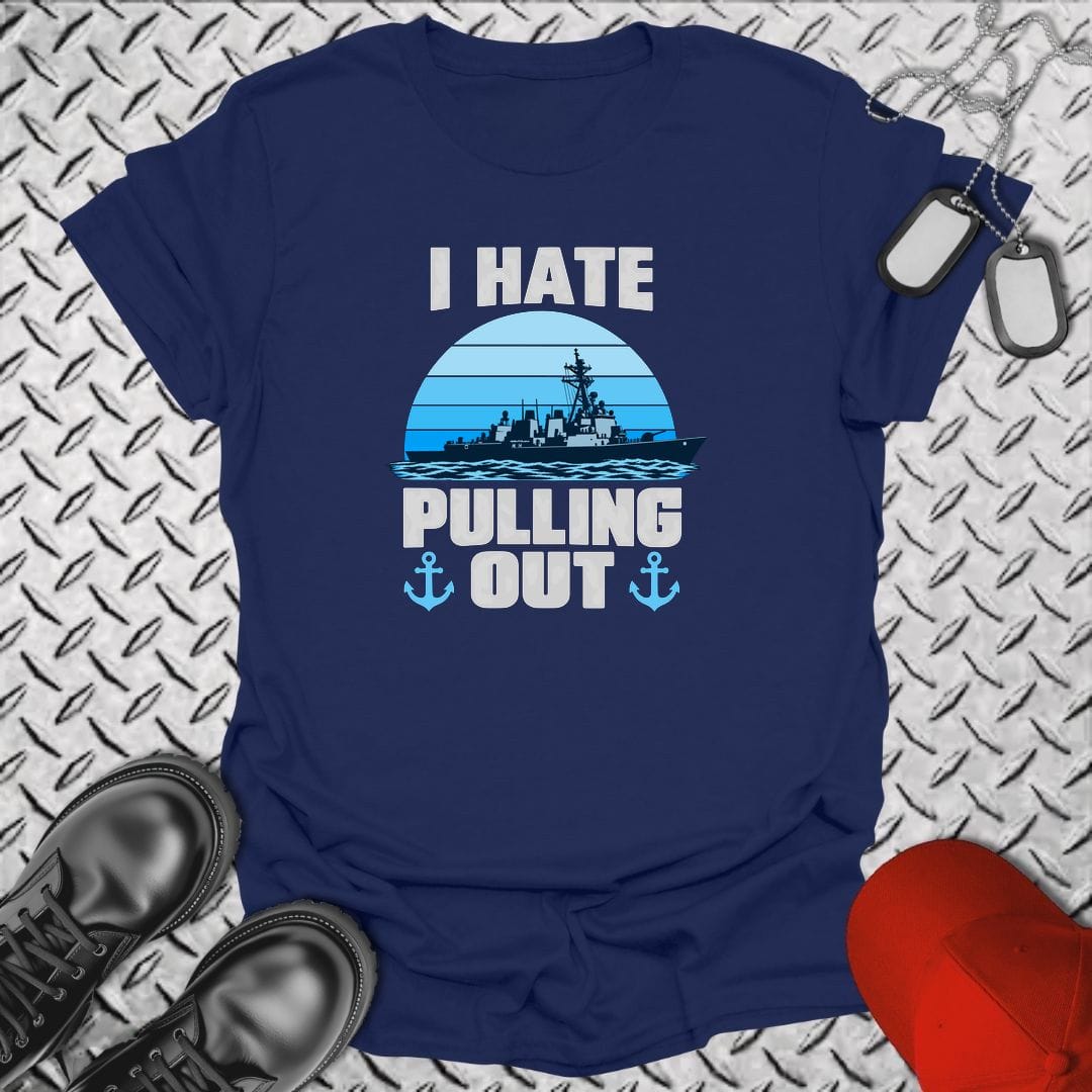 NavyHumor Everyday Tee S / Navy I Hate Pulling Out