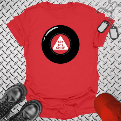 NavyHumor Everyday Tee S / Red Ask The Chief Eight Ball