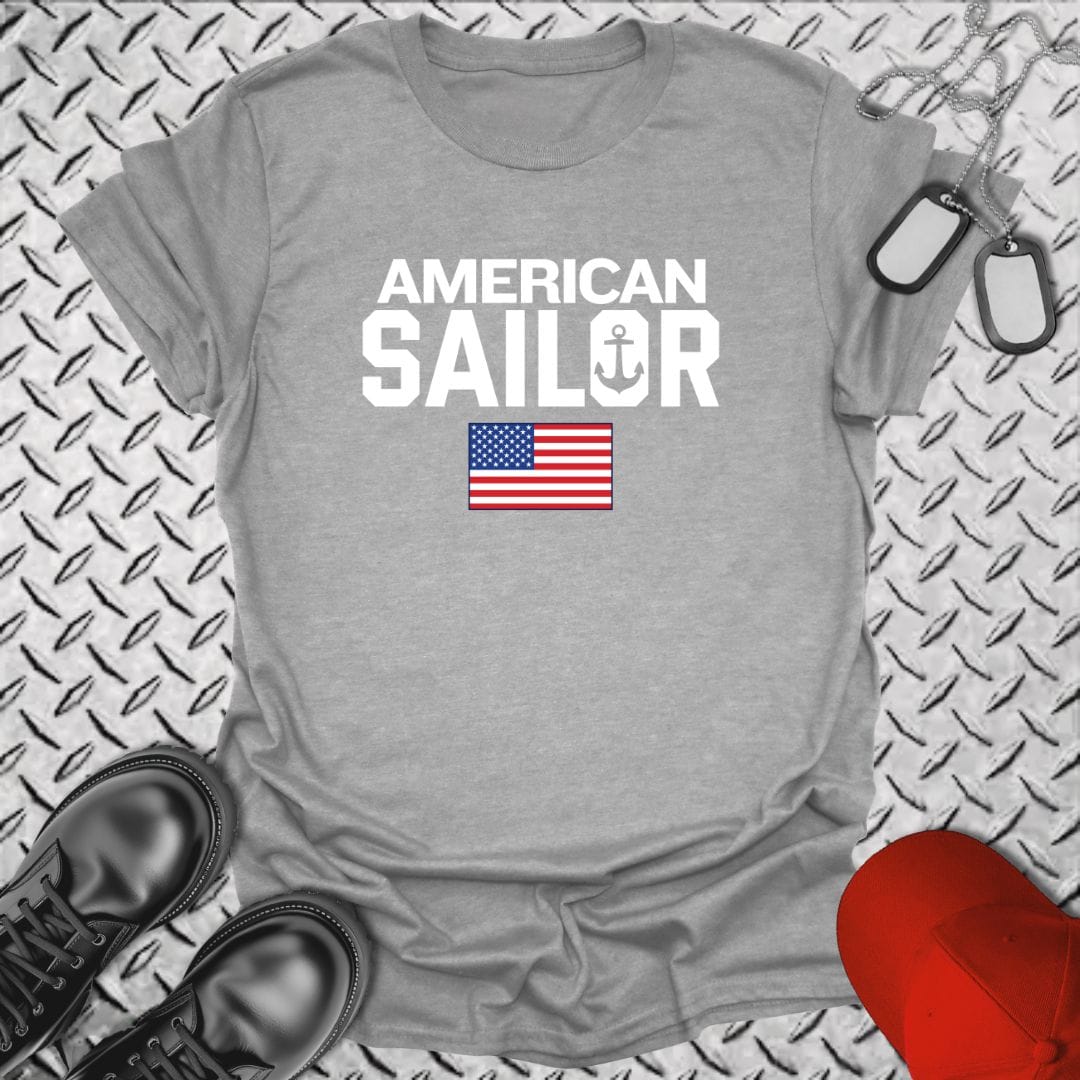NavyHumor Everyday Tee Sport Grey / S American Sailor