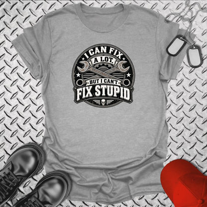 NavyHumor Everyday Tee Sport Grey / S Can't Fix Stupid