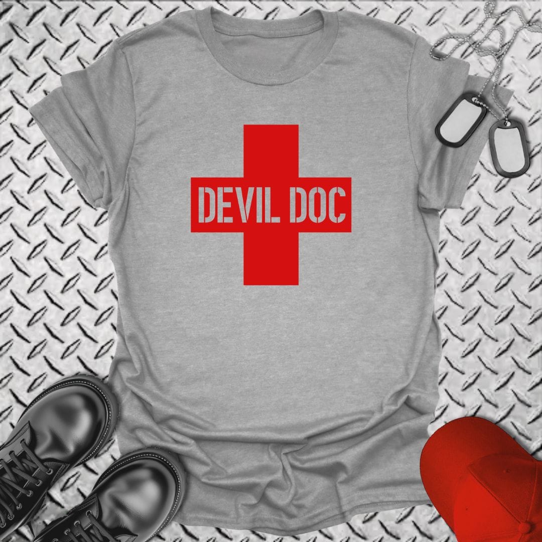 NavyHumor Everyday Tee Sport Grey / S Devil Doc Cross