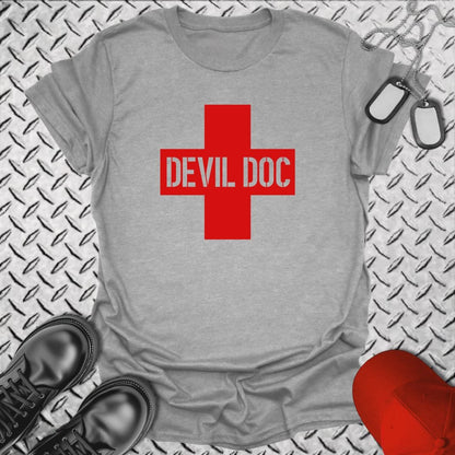 NavyHumor Everyday Tee Sport Grey / S Devil Doc Cross