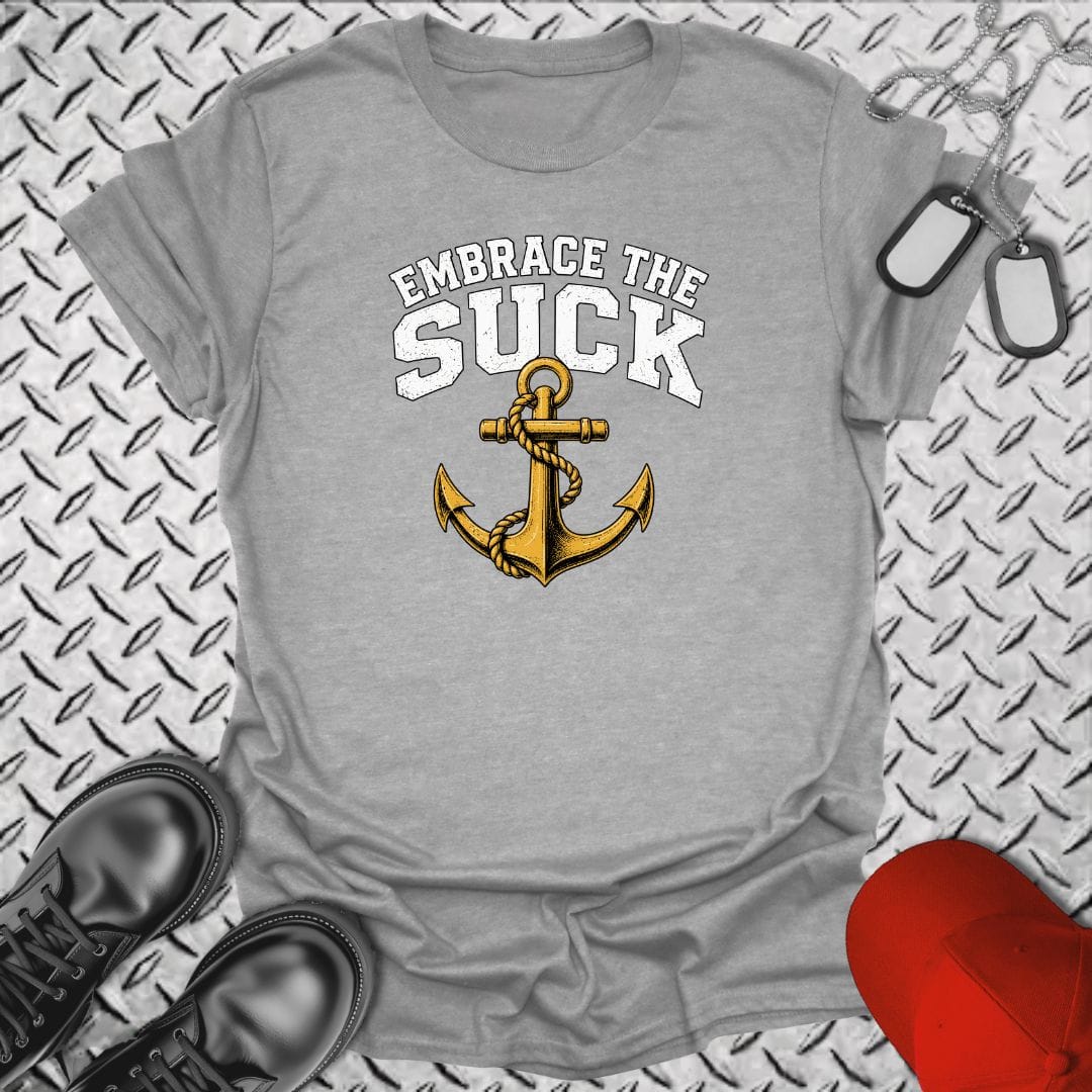 NavyHumor Everyday Tee Sport Grey / S Embrace the Suck (Anchor)
