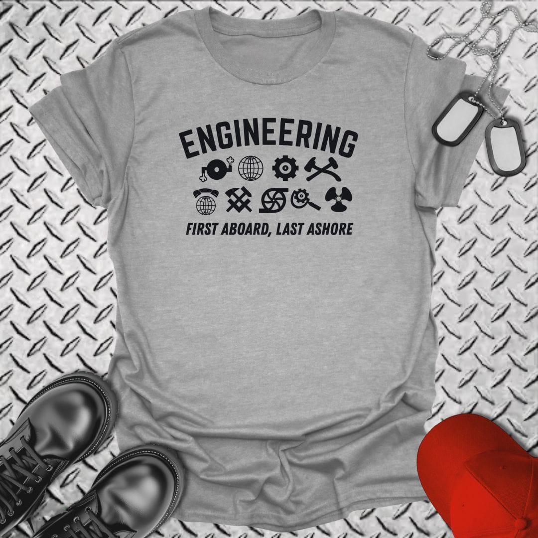 NavyHumor Everyday Tee Sport Grey / S Engineering - First Aboard