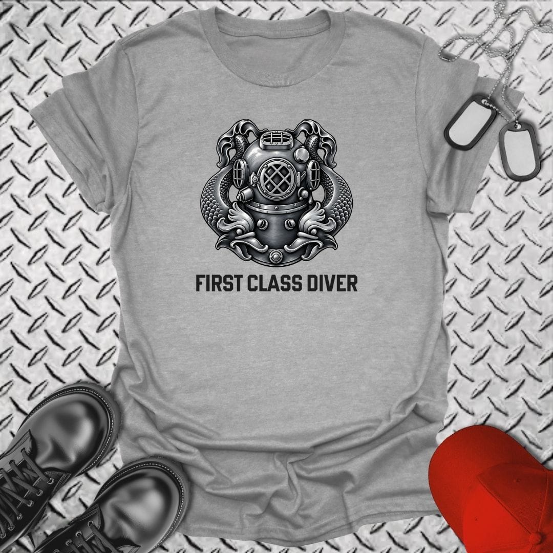 NavyHumor Everyday Tee Sport Grey / S First Class Diver