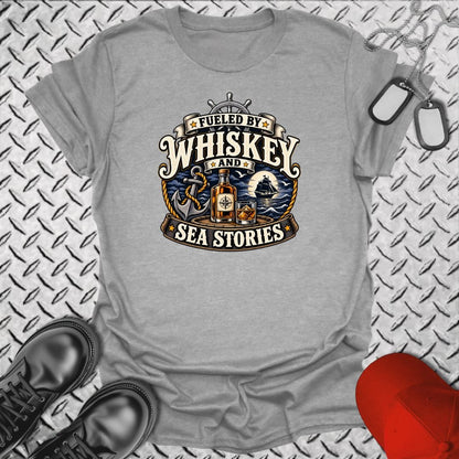 NavyHumor Everyday Tee Sport Grey / S Fueled By Whiskey And Sea Stories