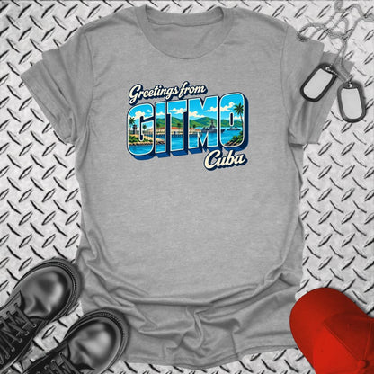 NavyHumor Everyday Tee Sport Grey / S Greetings From GITMO