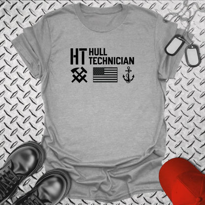 NavyHumor Everyday Tee Sport Grey / S HT - Flag & Anchor