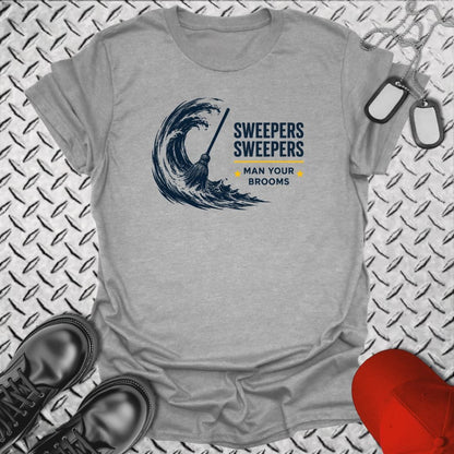 NavyHumor Everyday Tee Sport Grey / S Man Your Brooms