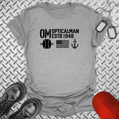 NavyHumor Everyday Tee Sport Grey / S OM - Flag & Anchor