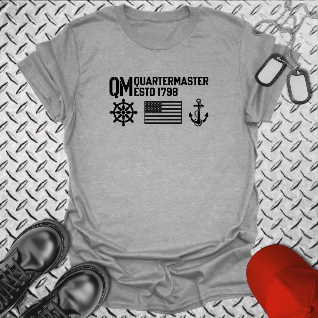 NavyHumor Everyday Tee Sport Grey / S QM - Flag & Anchor