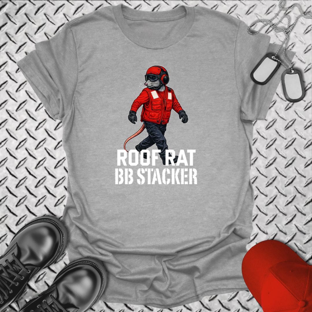 NavyHumor Everyday Tee Sport Grey / S Red Roof Rat - BB Stacker