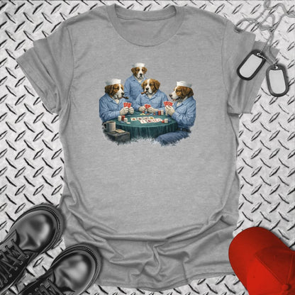 NavyHumor Everyday Tee Sport Grey / S Salty Dogs Poker