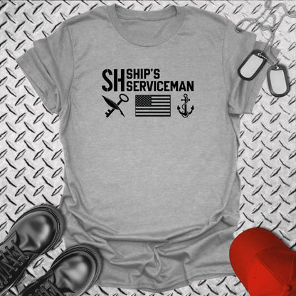 NavyHumor Everyday Tee Sport Grey / S SH - Flag & Anchor