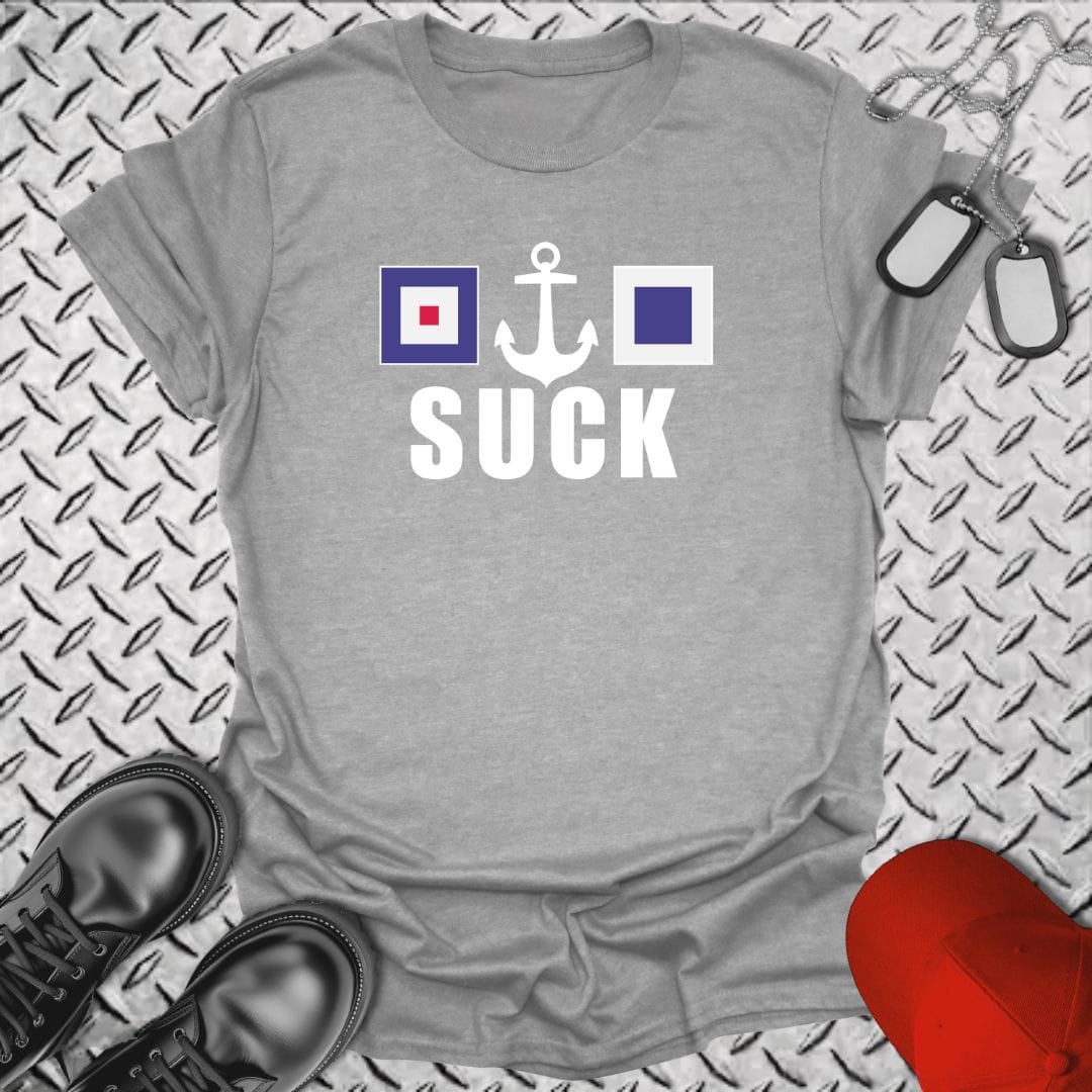 NavyHumor Everyday Tee Sport Grey / S W(anchor)S Suck