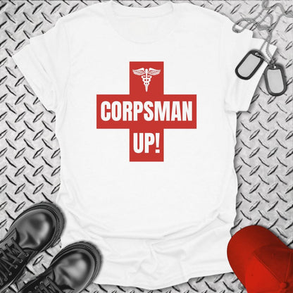 NavyHumor Everyday Tee White / S Corpsman Up!