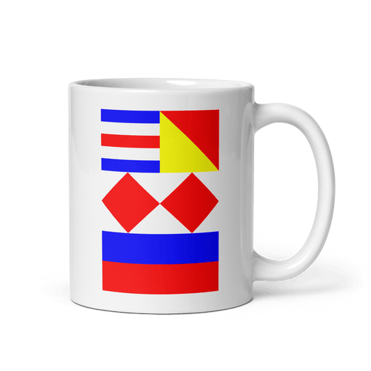NavyHumor GEAR 11 oz COFFEE Signal Flag Mug