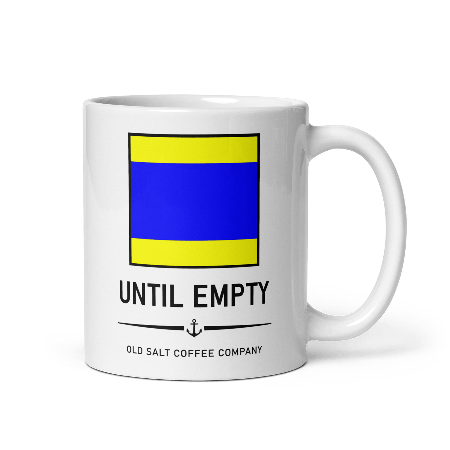 NavyHumor GEAR 11 oz DELTA Signal Flag Mug – Remain Clear Until Empty