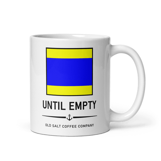 NavyHumor GEAR 11 oz DELTA Signal Flag Mug – Remain Clear Until Empty
