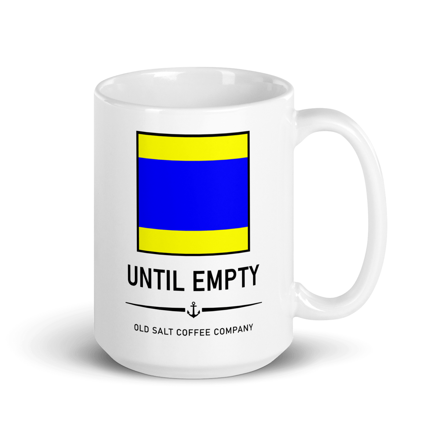 NavyHumor GEAR 15 oz DELTA Signal Flag Mug – Remain Clear Until Empty