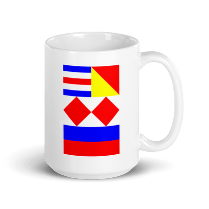 NavyHumor GEAR 15oz COFFEE Signal Flag Mug