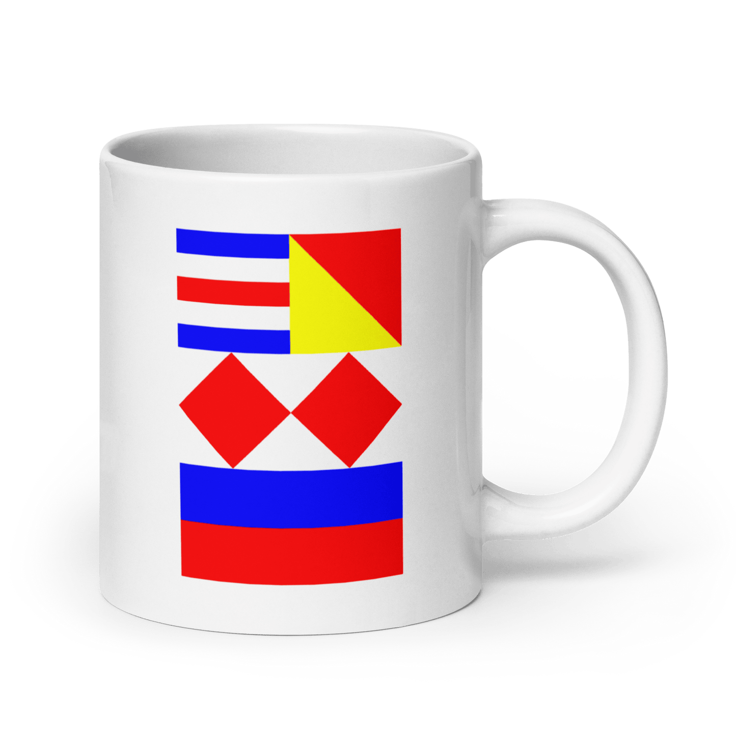 NavyHumor GEAR 20 oz COFFEE Signal Flag Mug