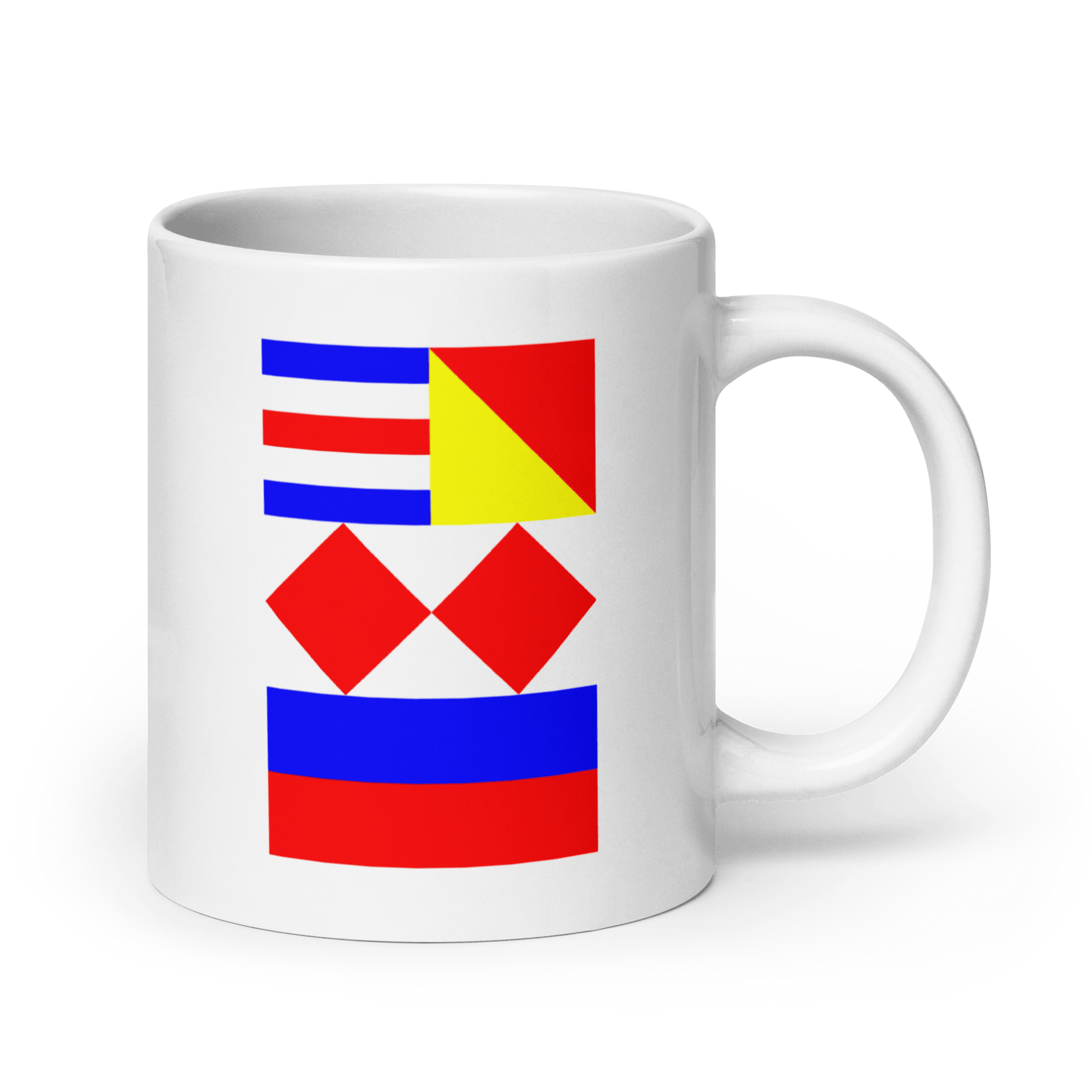 NavyHumor GEAR 20 oz COFFEE Signal Flag Mug