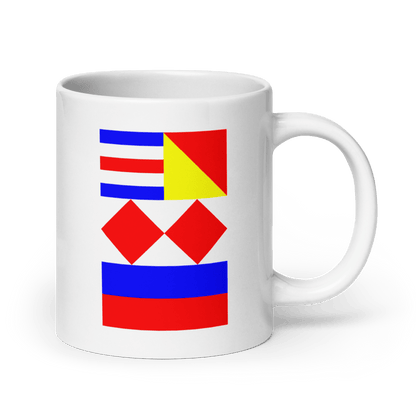 NavyHumor GEAR 20 oz COFFEE Signal Flag Mug