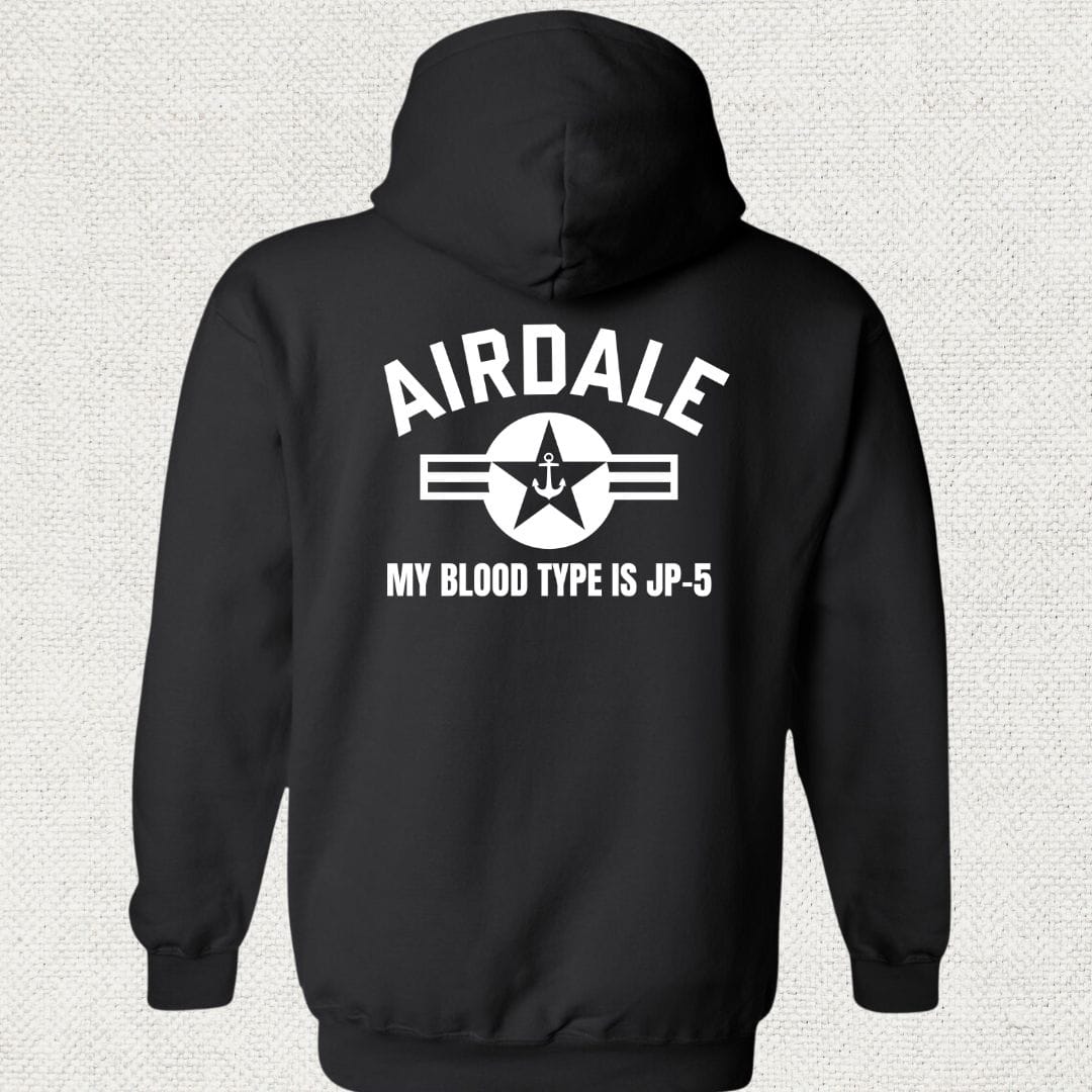 NavyHumor Hoodie Black / S Airdale - My Blood Type is JP-5 Hoodie