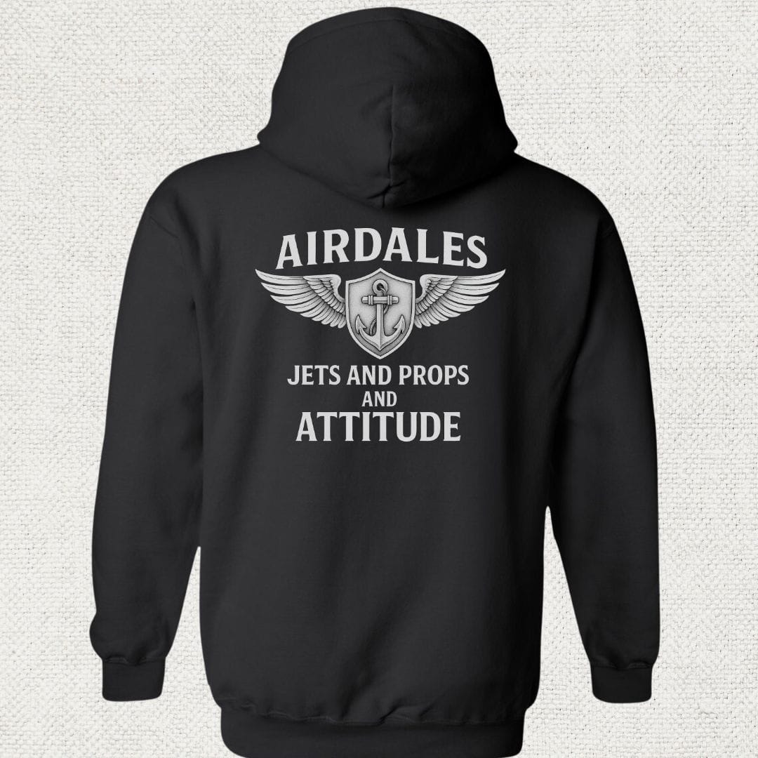 NavyHumor Hoodie Black / S Airdales Attitude Hoodie