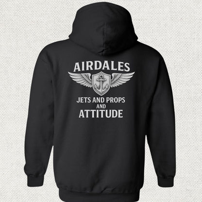 NavyHumor Hoodie Black / S Airdales Attitude Hoodie