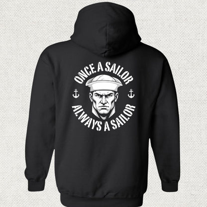 NavyHumor Hoodie Black / S Always A Sailor Hoodie