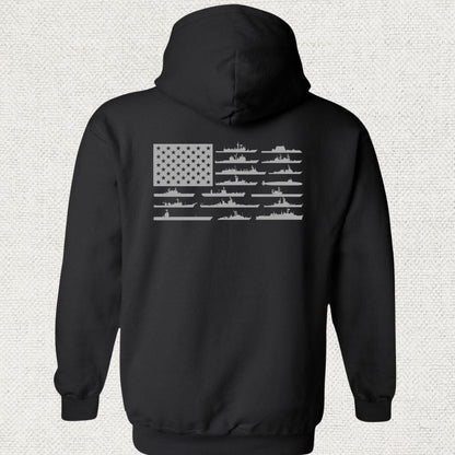 NavyHumor Hoodie Black / S American Fleet Hoodie