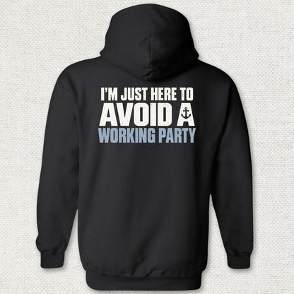NavyHumor Hoodie Black / S Avoid A Working Party Hoodie