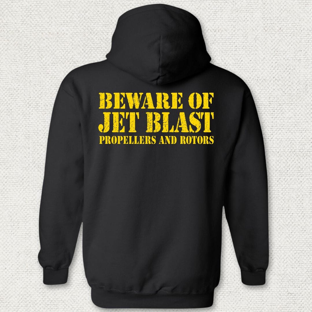 NavyHumor Hoodie Black / S Beware of Jet Blast Hoodie