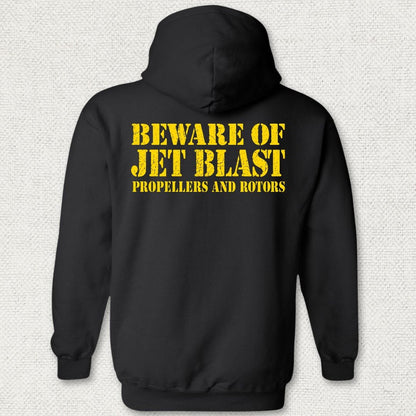 NavyHumor Hoodie Black / S Beware of Jet Blast Hoodie