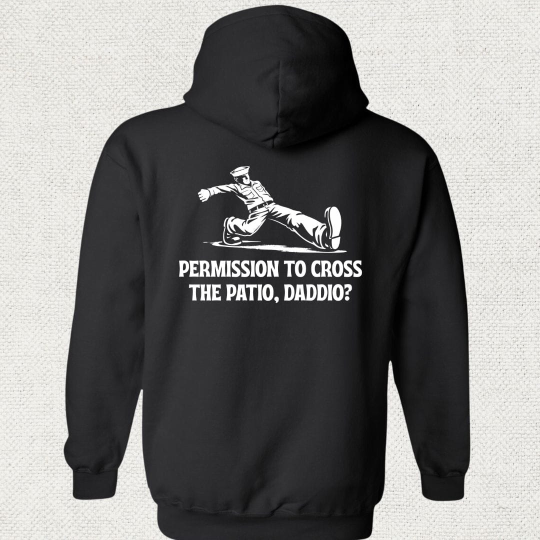 NavyHumor Hoodie Black / S Cross The Patio, Daddio Hoodie