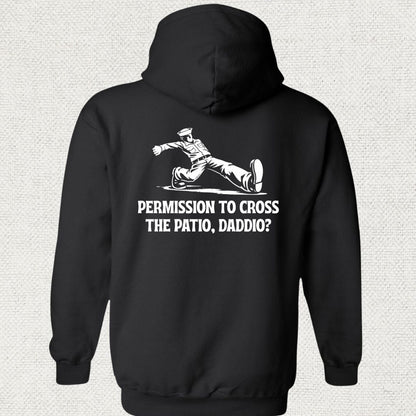 NavyHumor Hoodie Black / S Cross The Patio, Daddio Hoodie