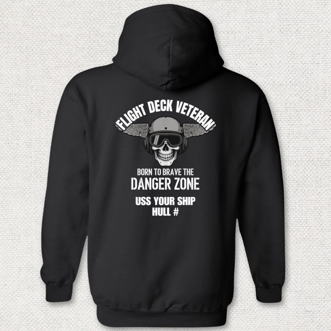 NavyHumor Hoodie Black / S Flight Deck Veteran - Add Your Command Hoodie