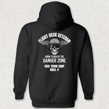 NavyHumor Hoodie Black / S Flight Deck Veteran - Add Your Command Hoodie