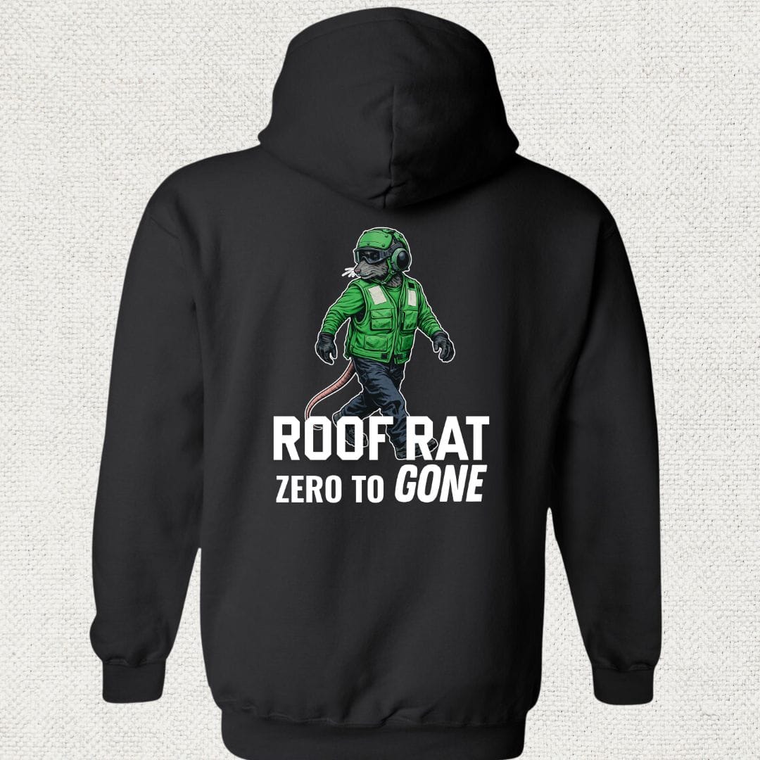 NavyHumor Hoodie Black / S Green Roof Rat - Hoodie