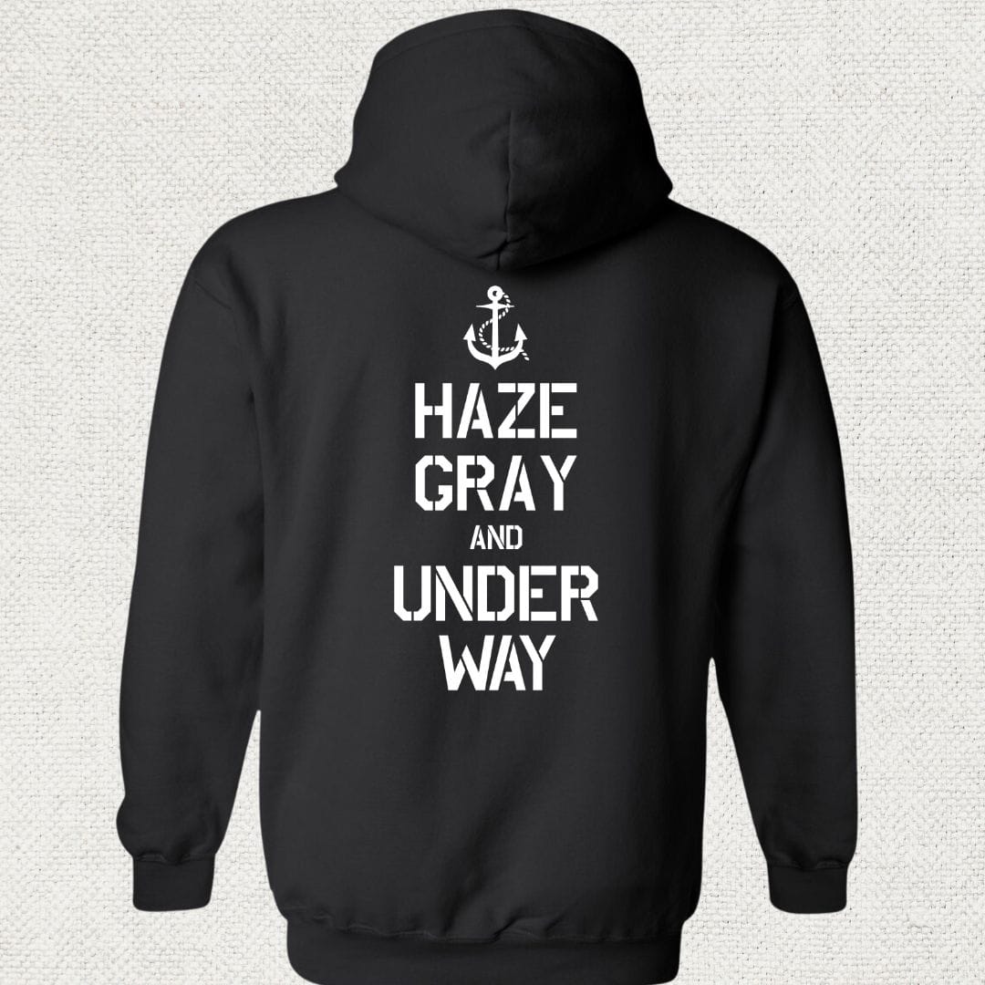 NavyHumor Hoodie Black / S Haze Gray and Under Way Hoodie
